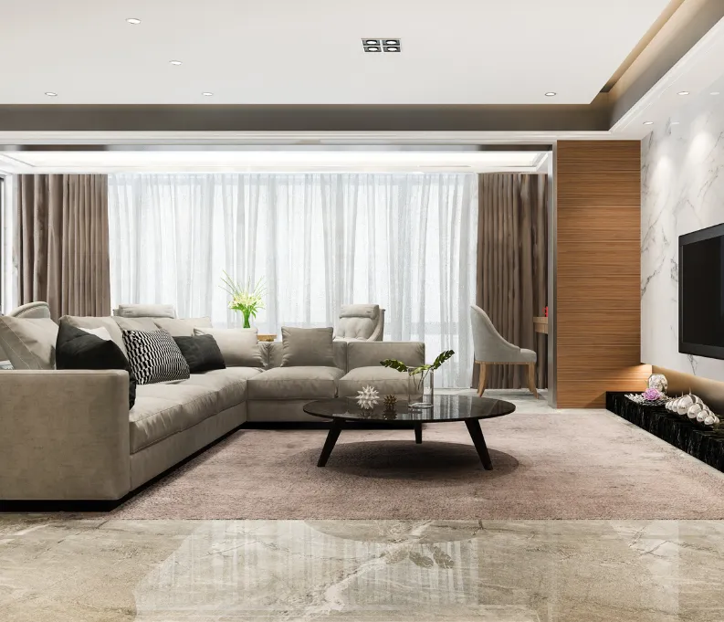 Contemporary apartment living room design in Uptown Dallas, Dallas County, Texas