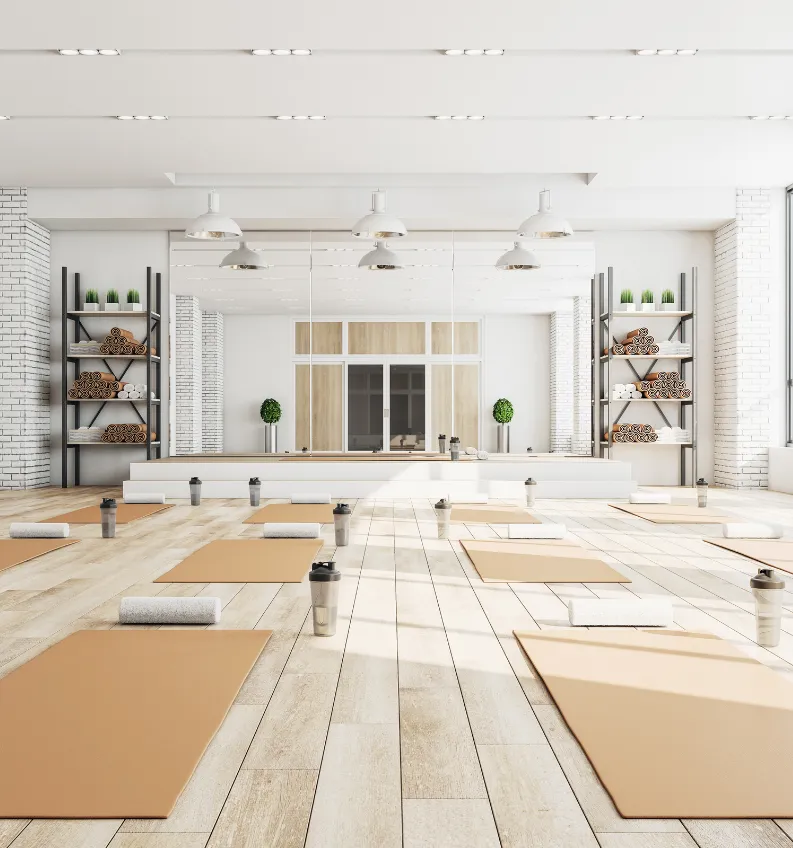 Wellness spa and yoga studio design in McKinney, Collin County, Texas